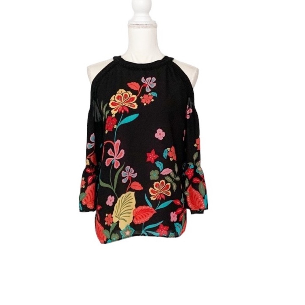 7th Avenue New York & Company Cold Shoulder Blouse Top Size Medium